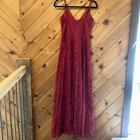 Lulus Endless Enchantment Red Sequin Lace Maxi Dress - Picture 10 of 12